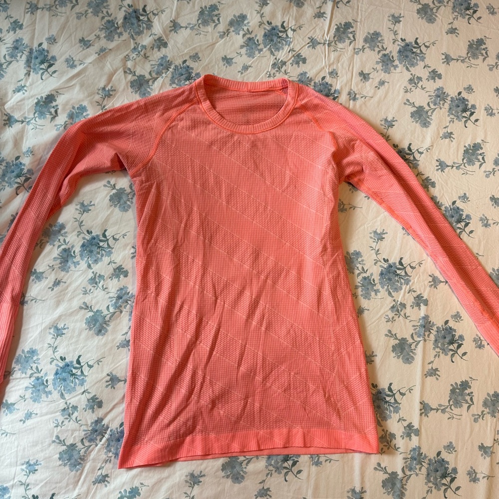 Lululemon Athletica Coral Long Sleeve Shirt